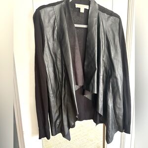 Michael by Michael Kors lightweight leather cardigan